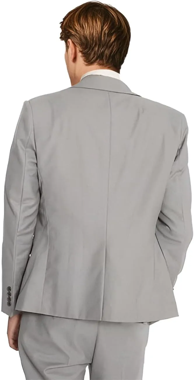 3 Piece Slim Fit Classic Double Breasted Formal Suit for Men - Wedding Prom Blazer, Pants, and Vest