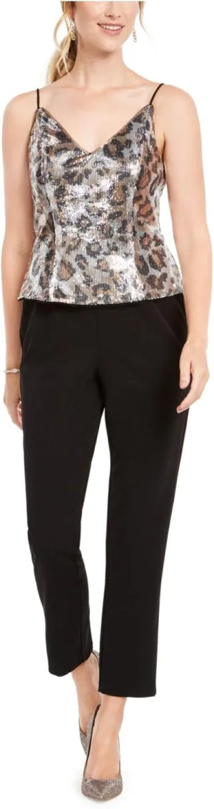 Adrianna Papell womens Sequin Jumpsuit