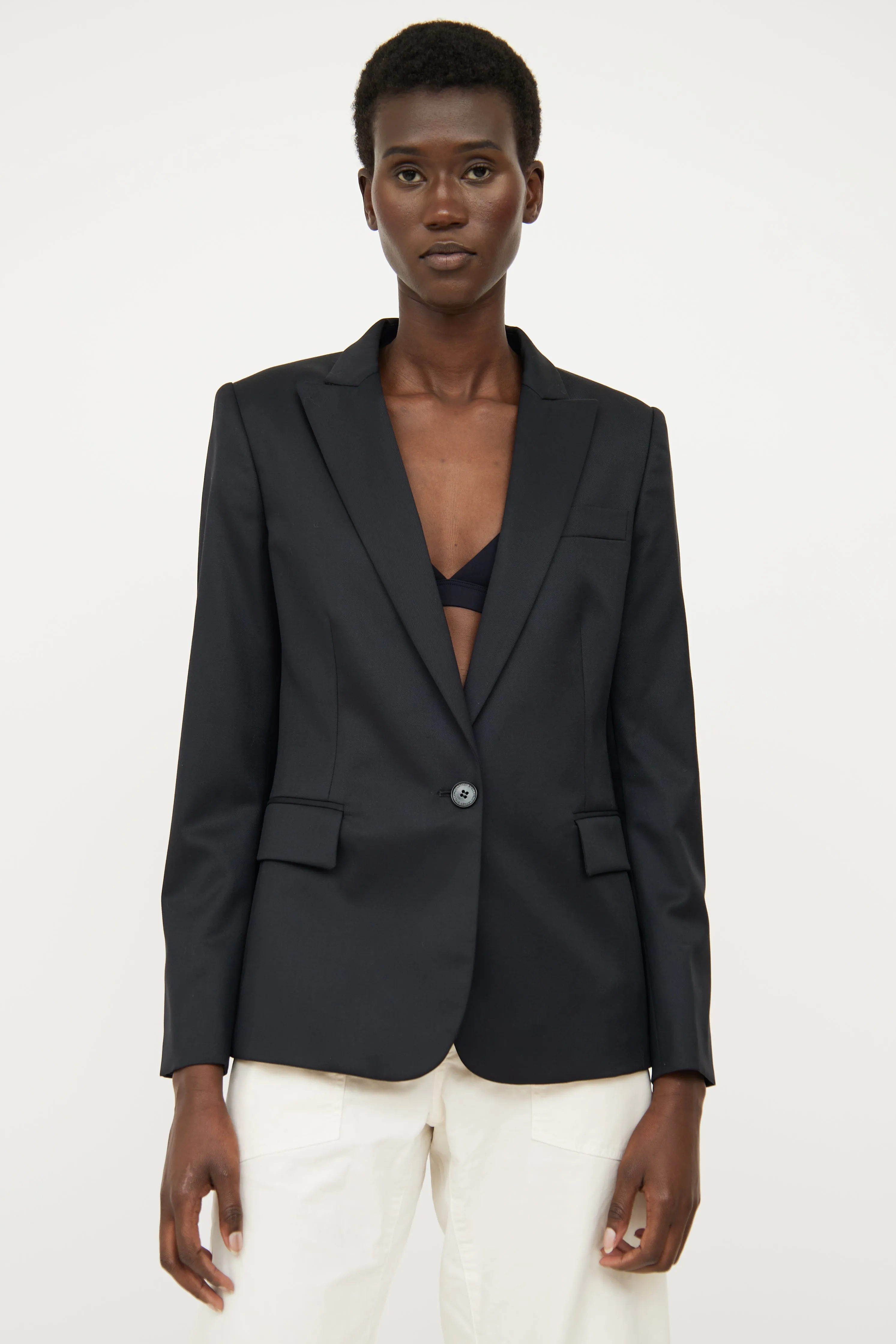 Black Single Breasted Blazer