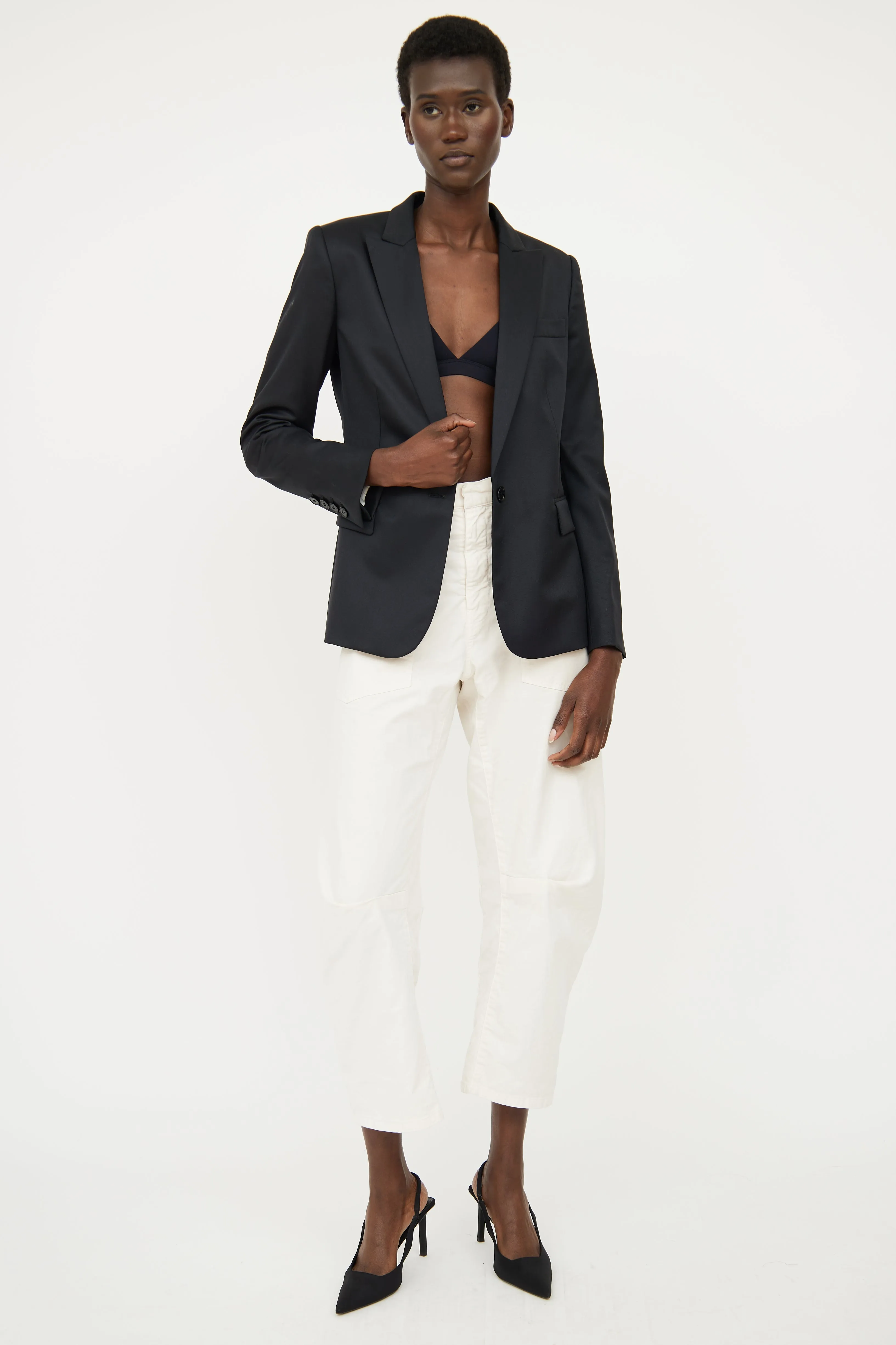Black Single Breasted Blazer