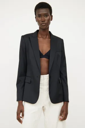 Black Single Breasted Blazer