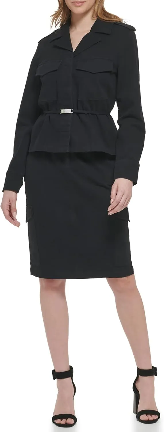 Calvin Klein Women's Jacket Belted