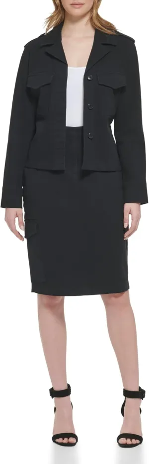 Calvin Klein Women's Jacket Belted
