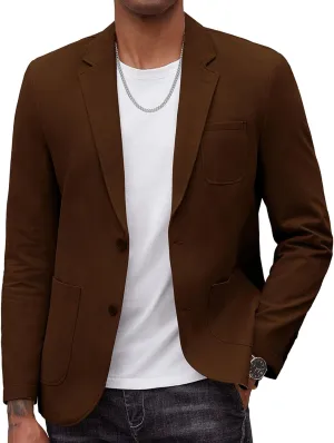 COOFANDY Men's Casual Blazer Regular Fit Cotton Sport Coat Machine Washable Suit Jacket