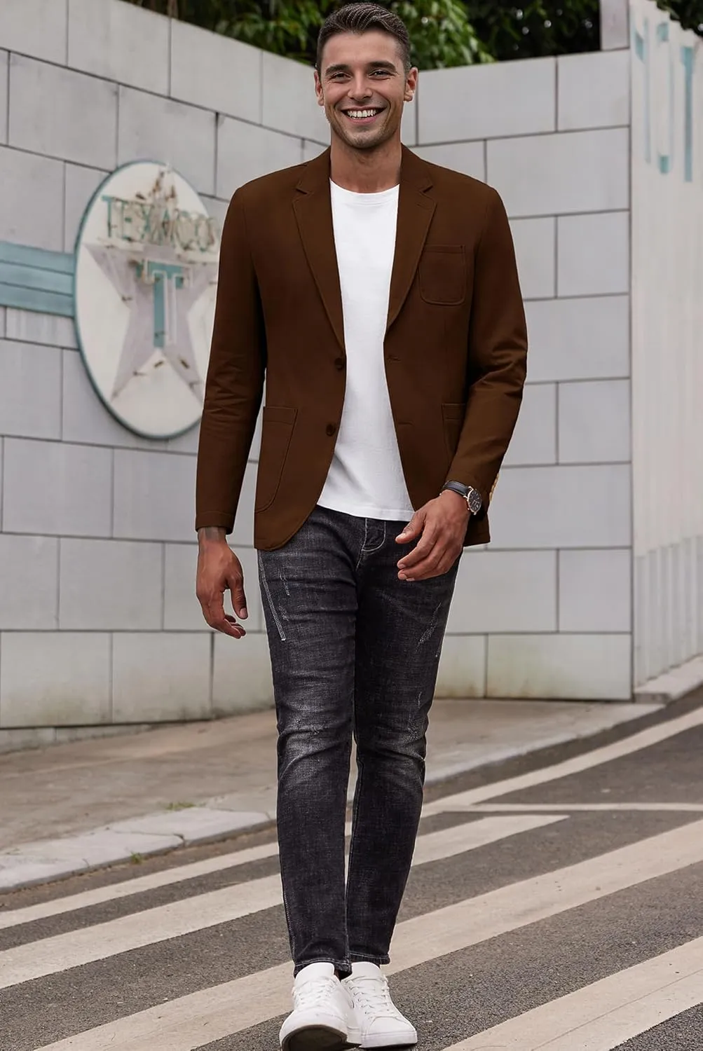COOFANDY Men's Casual Blazer Regular Fit Cotton Sport Coat Machine Washable Suit Jacket