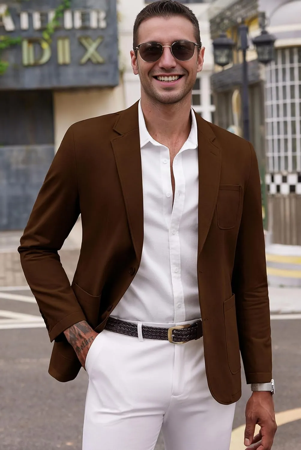 COOFANDY Men's Casual Blazer Regular Fit Cotton Sport Coat Machine Washable Suit Jacket