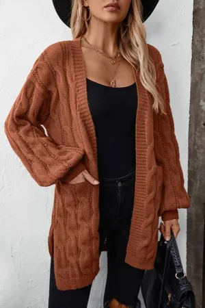 Cozy - Stylish cable knit cardigan in warm and elegant style