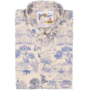 Easy Shirt (Linen Cats   Blue)
