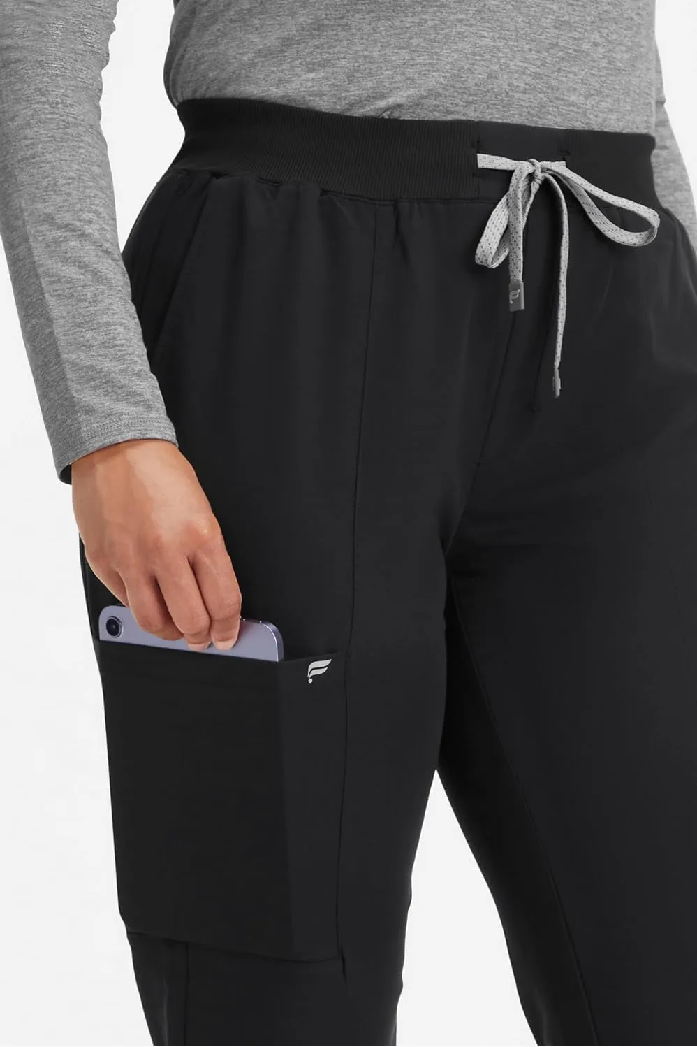 Fabletics Women's Performance Scrub Pant - MotionTech, 4-Way Stretch, Pocket-Packed, Wrinkle-Resist, Semi-Slim Fit
