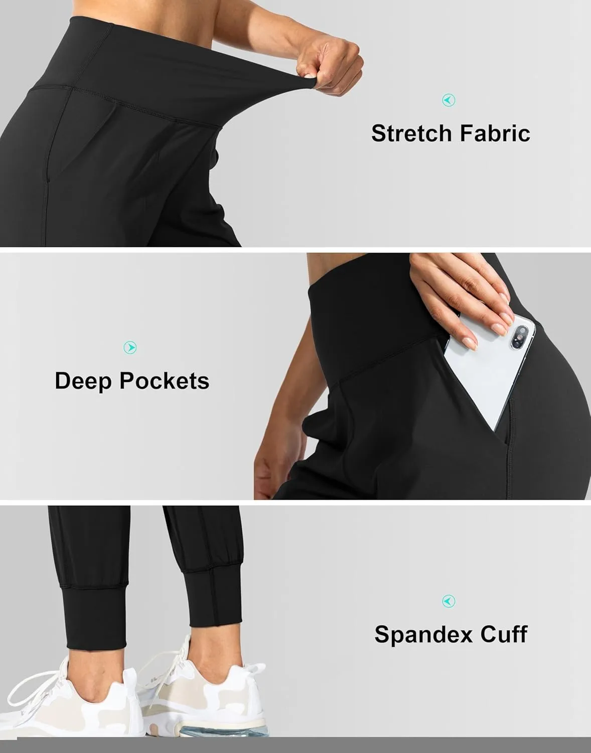 G Gradual Women's Joggers High Waisted Yoga Pants with Pockets Loose Leggings for Women Workout, Athletic, Lounge