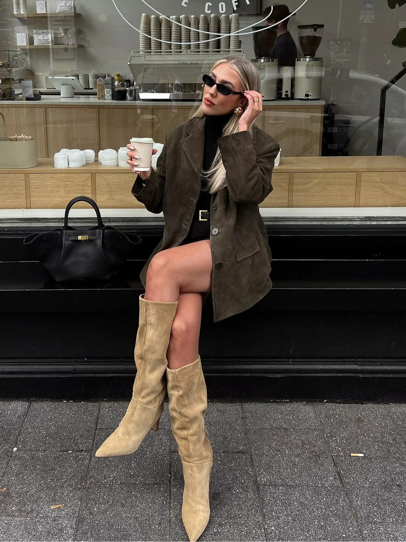 Girlary Old Money Style Blazers Woman Korean Fashion Suede Blazer Luxury Clothes Single Breasted Blazers Long Sleeve Blazer Brown