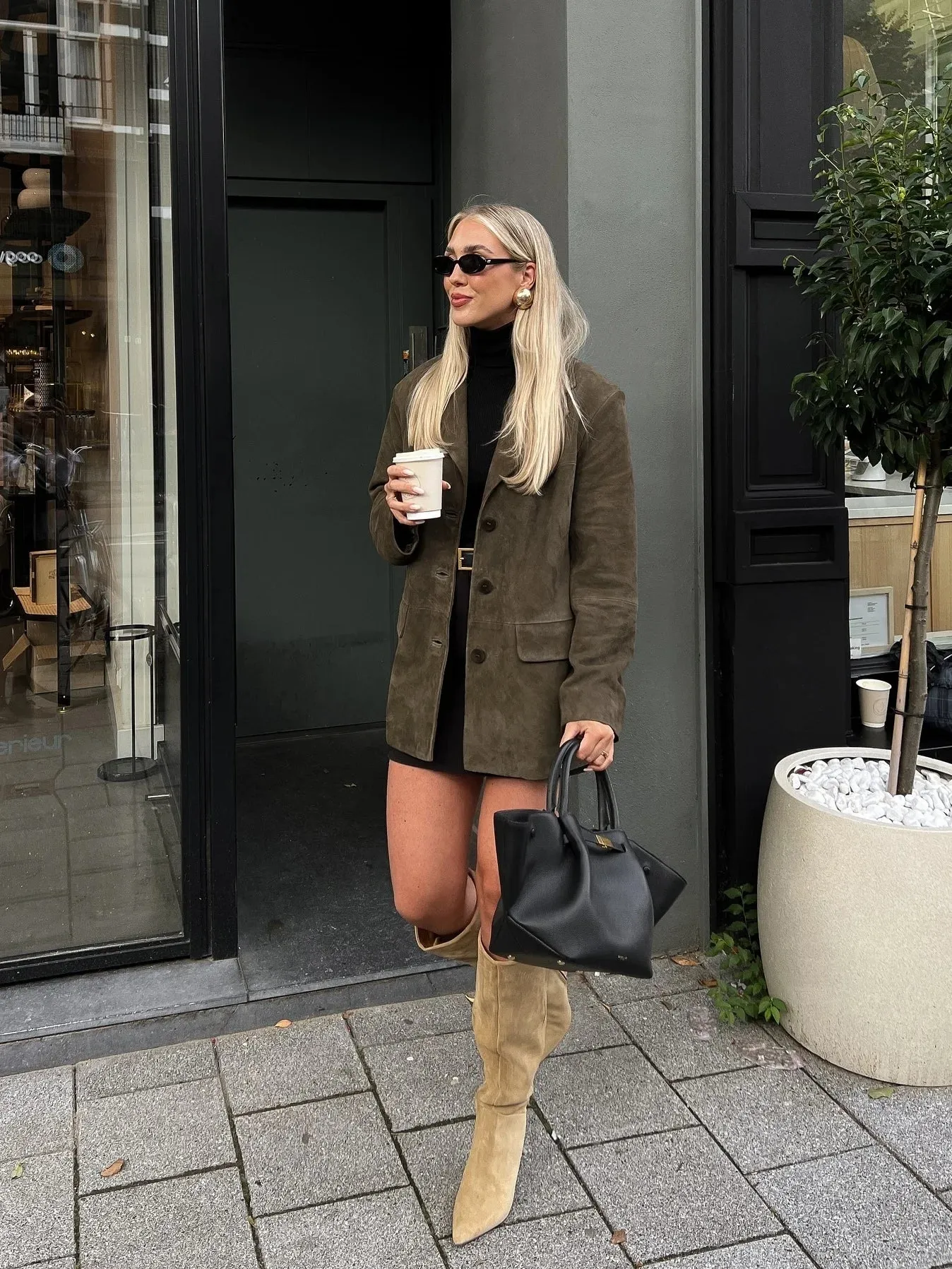 Girlary Old Money Style Blazers Woman Korean Fashion Suede Blazer Luxury Clothes Single Breasted Blazers Long Sleeve Blazer Brown