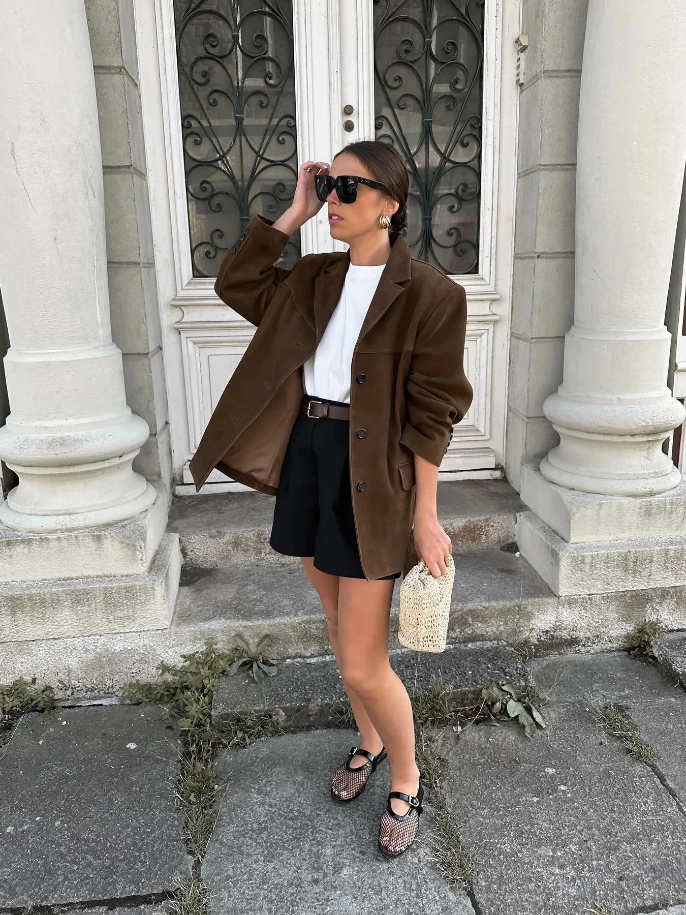 Girlary Old Money Style Blazers Woman Korean Fashion Suede Blazer Luxury Clothes Single Breasted Blazers Long Sleeve Blazer Brown