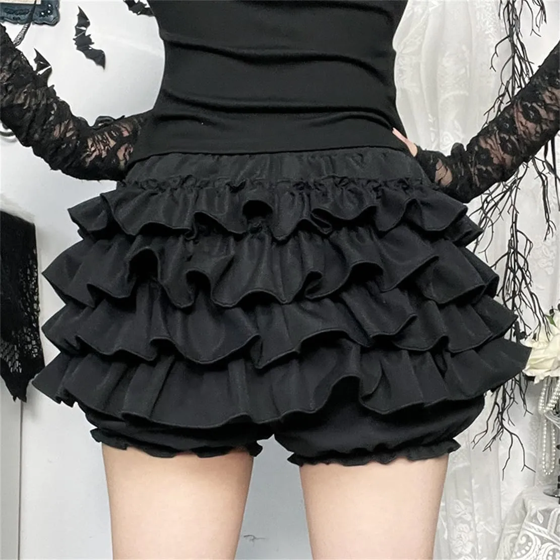 Gothic Pleated Mini Skirt Y2K Grunge Casual High Waisted A-line Flare Skirts