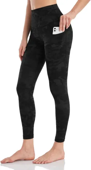 HeyNuts Essential 7/8 Leggings with Side Pockets for Women, High Waisted Tummy Control Compression Pants 25''