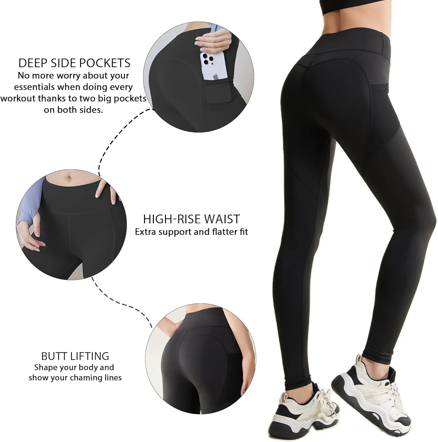 High Waisted Leggings for Woman, Women's Yoga Legging Soft Through Workout Athletic Running Yoga Pants for Woman