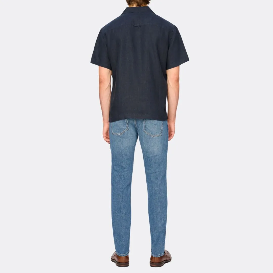 Hugh Linen Shirt (Navy)