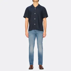Hugh Linen Shirt (Navy)