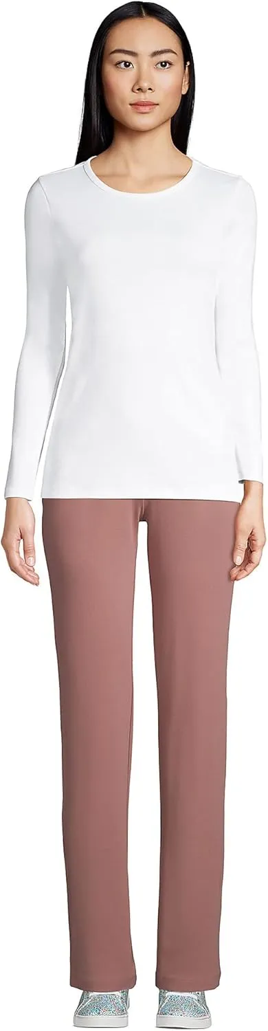 Lands' End Women's Cotton Rib Knit T-Shirt