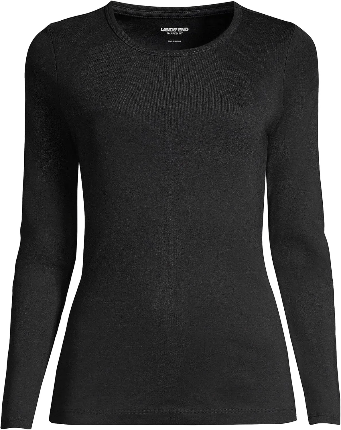 Lands' End Women's Cotton Rib Knit T-Shirt