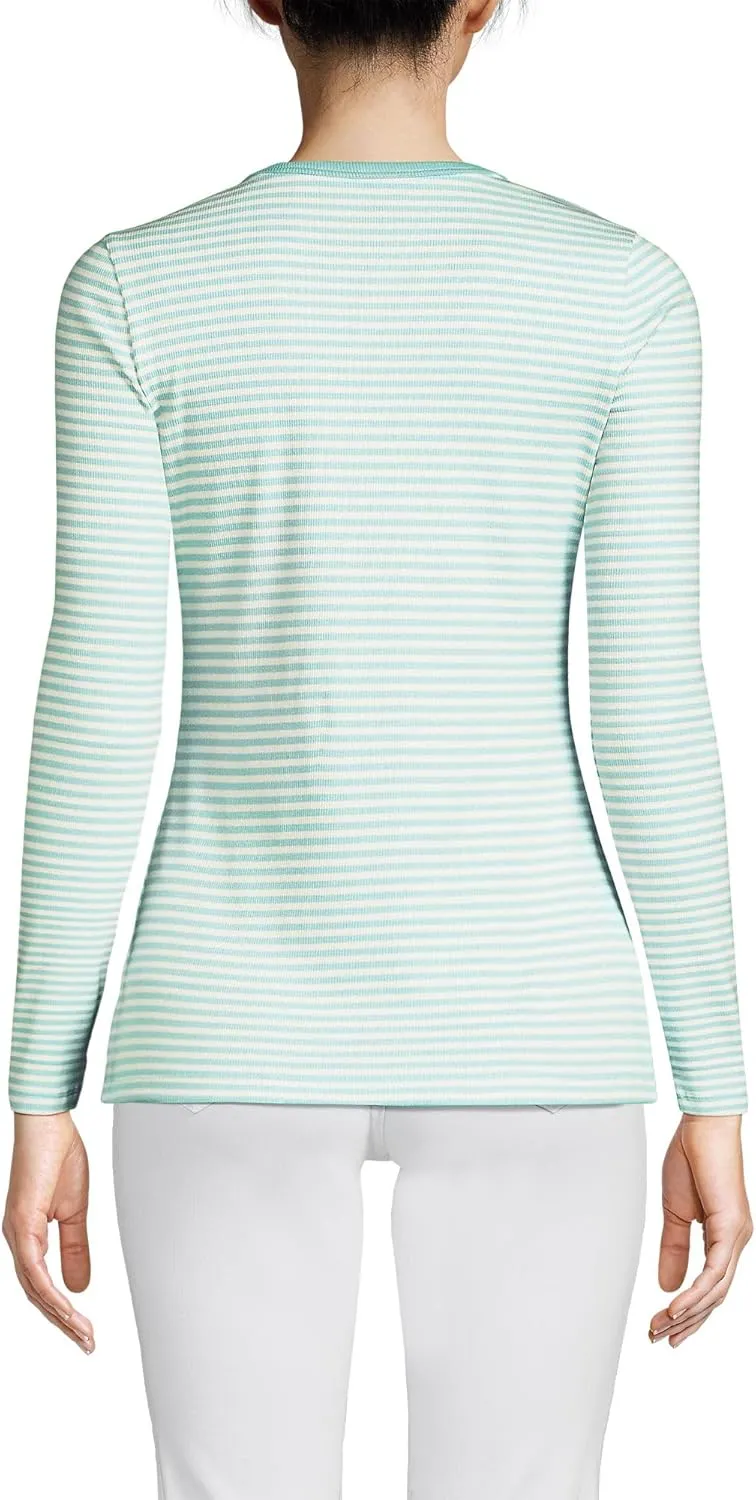 Lands' End Women's Cotton Rib Knit T-Shirt