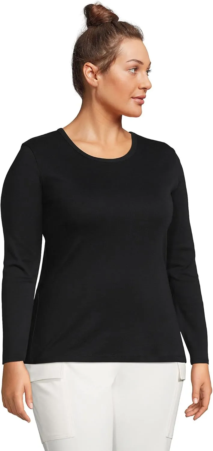 Lands' End Women's Cotton Rib Knit T-Shirt