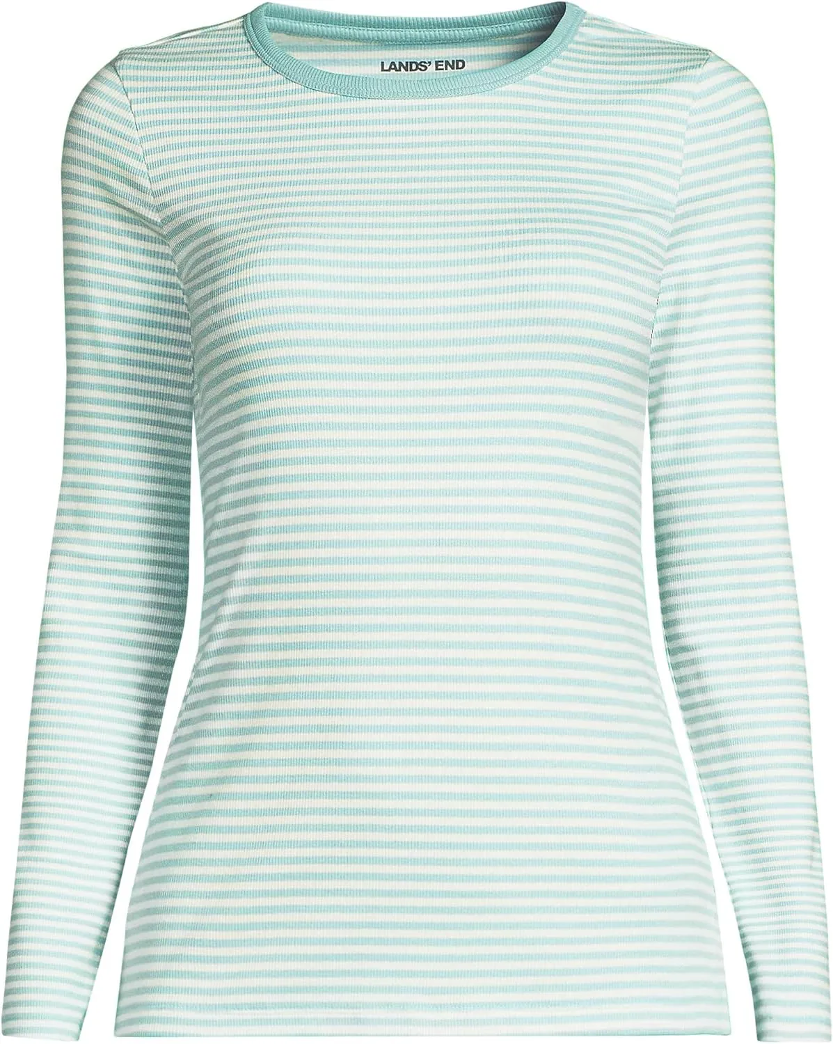 Lands' End Women's Cotton Rib Knit T-Shirt