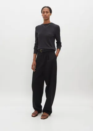 Maya Merino Wool & Cashmere Sweater — Dark Grey