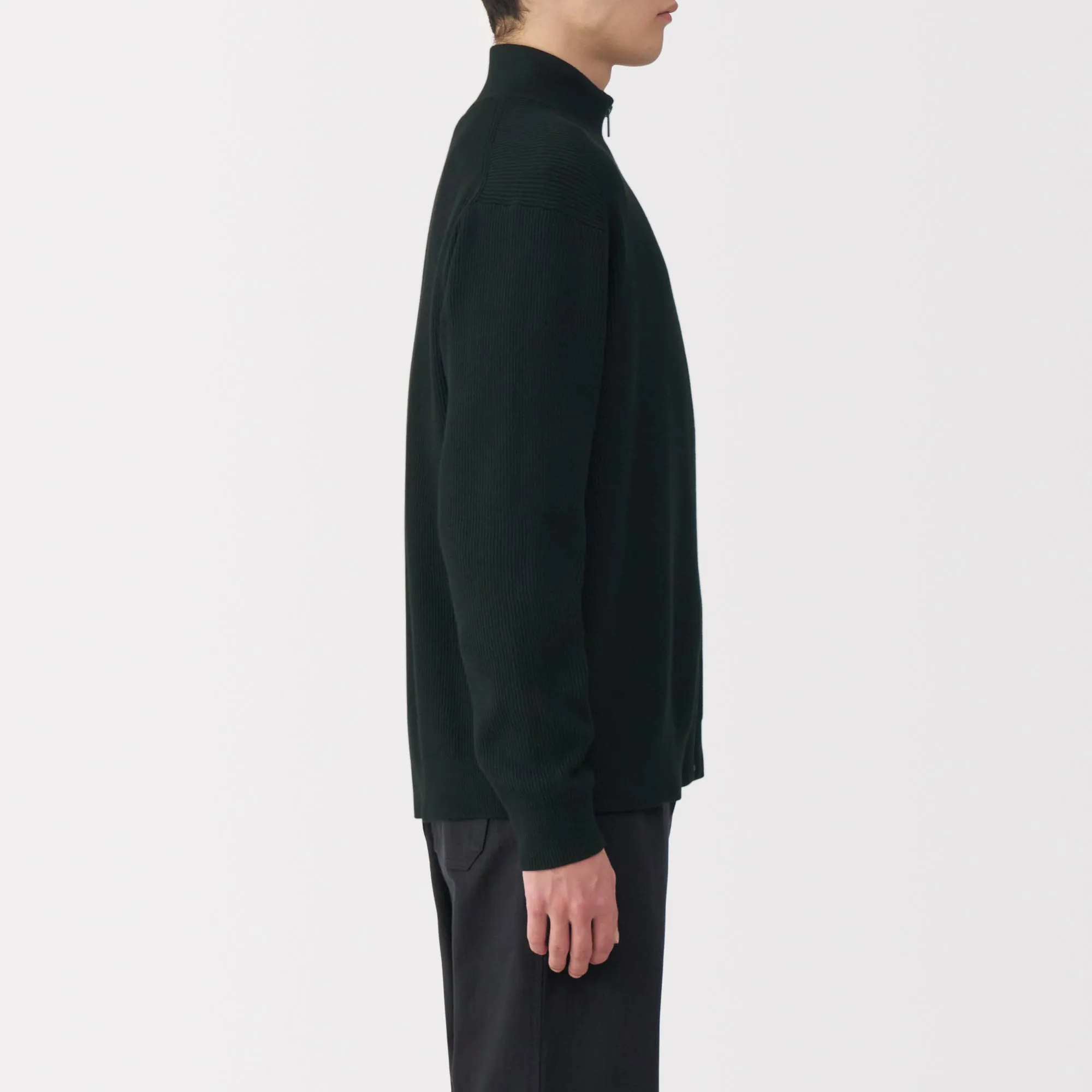 Men's Ribbed Full Zip Cardigan