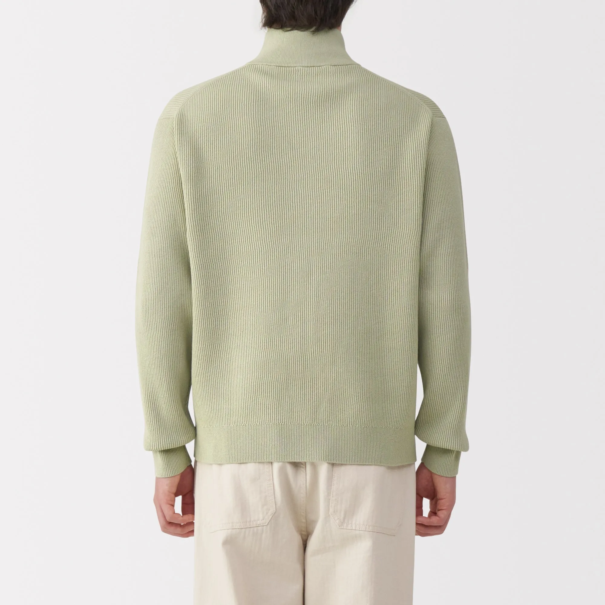 Men's Ribbed Full Zip Cardigan