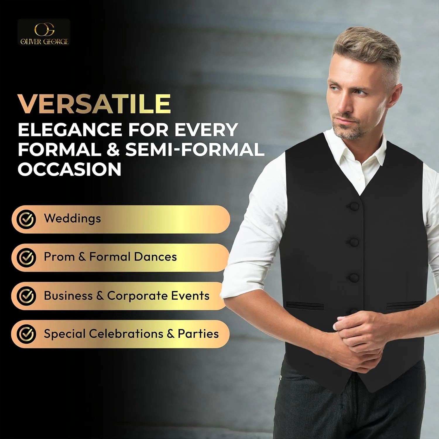 Men's Solid Formal Waistcoat Tuxedo Dress Vest Bow Tie Set for Suit or Tuxedo