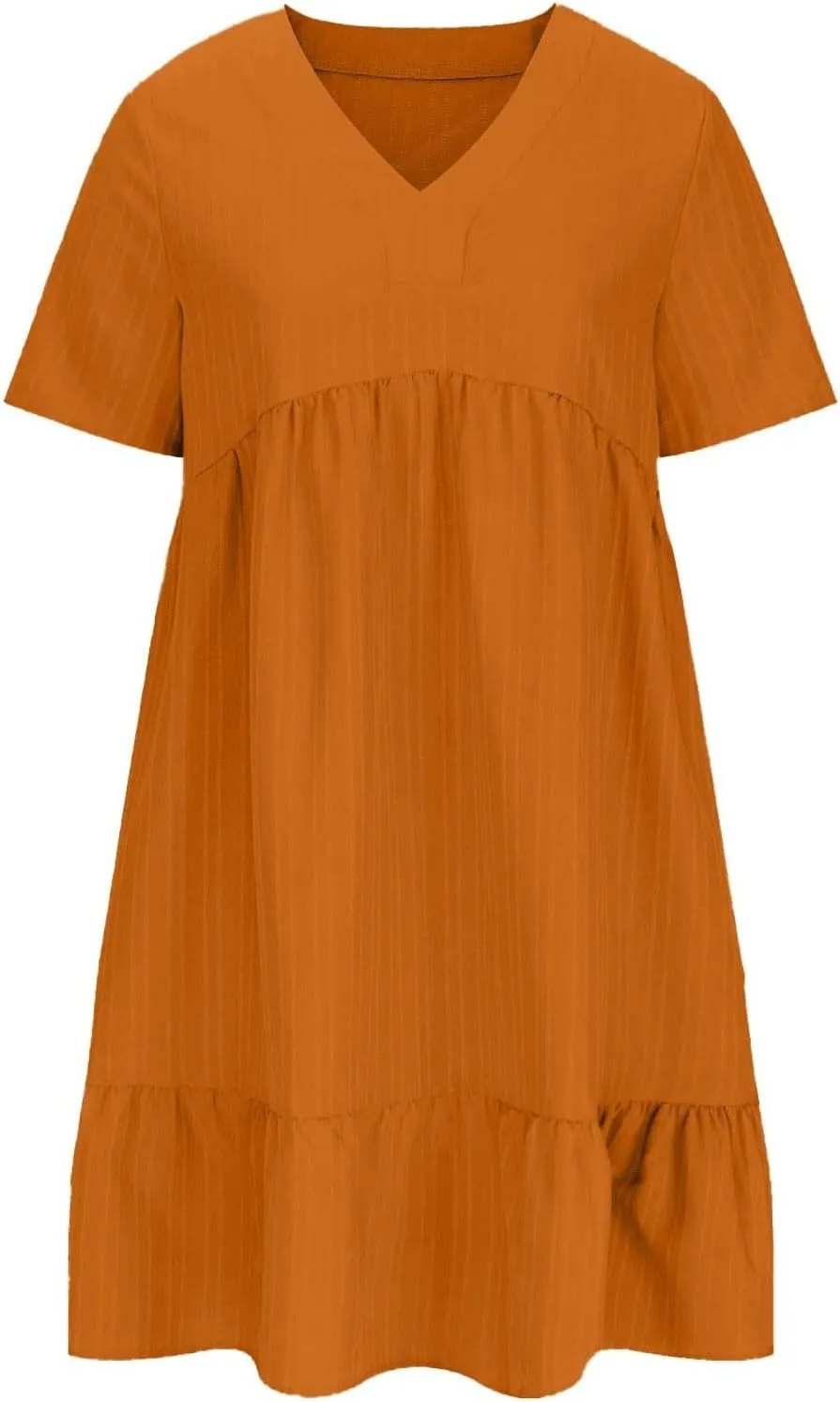 Moomoo Dresses for Women Loose Fit Short Sleeve Tunic Dress with Pockets Beach Vacation Outfit