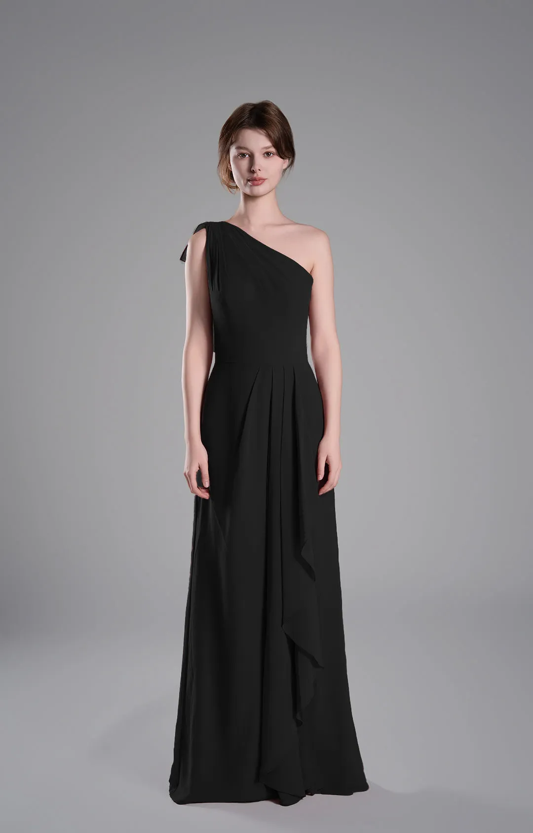 One-Shoulder Layered Drapes Flowing Mini Dresses