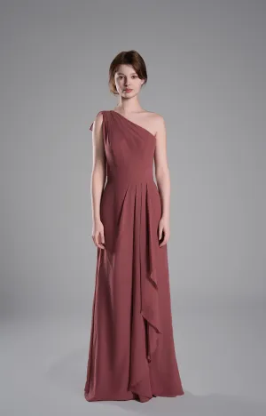 One-Shoulder Layered Drapes Flowing Mini Dresses