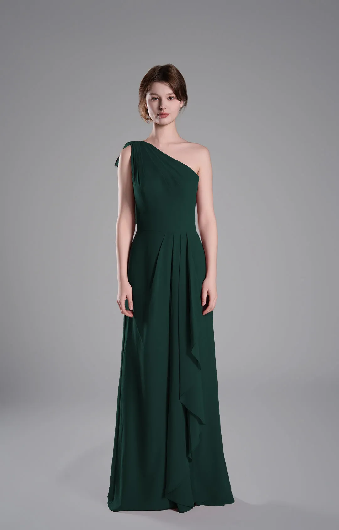 One-Shoulder Layered Drapes Flowing Mini Dresses