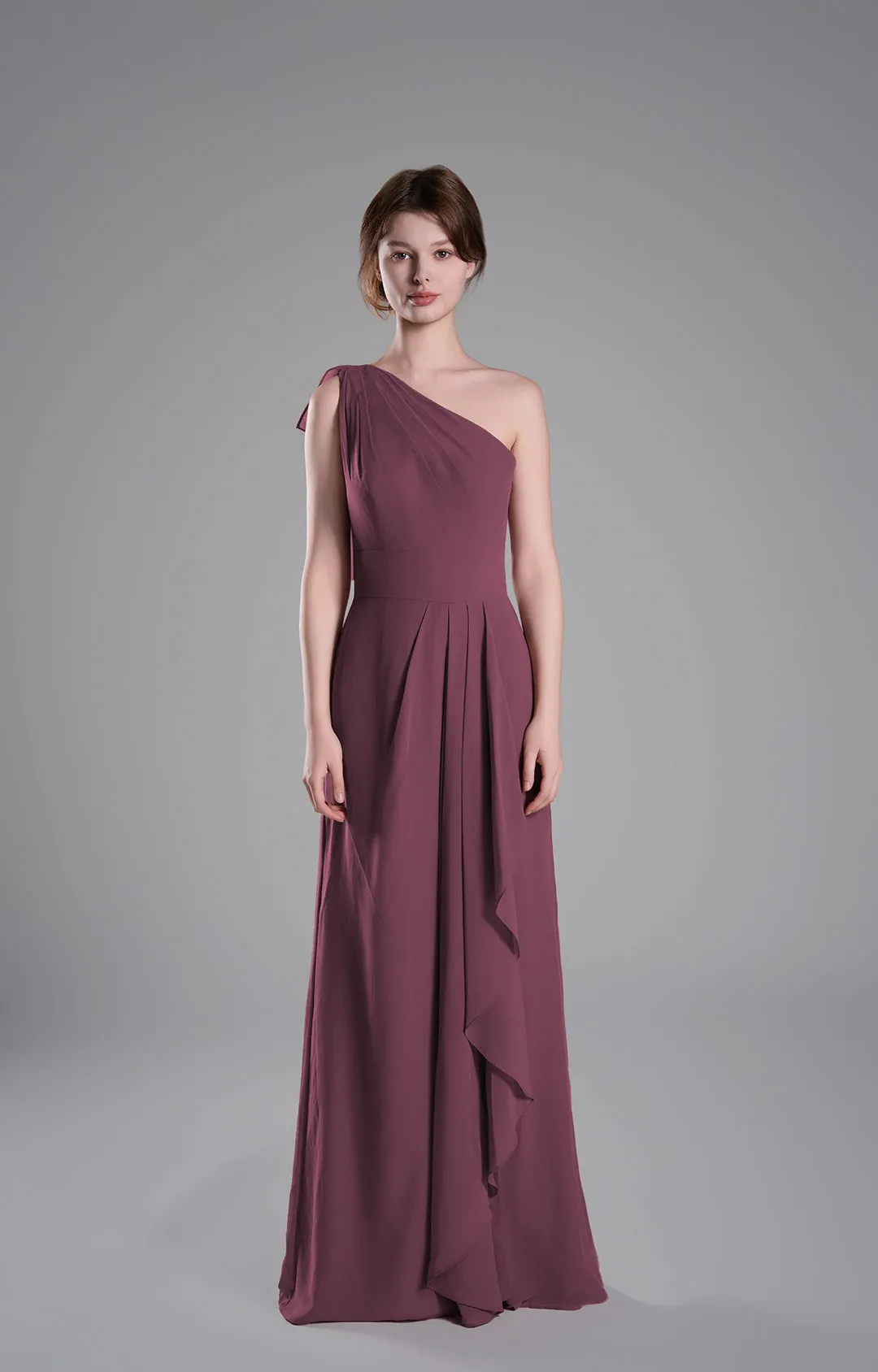 One-Shoulder Layered Drapes Flowing Mini Dresses