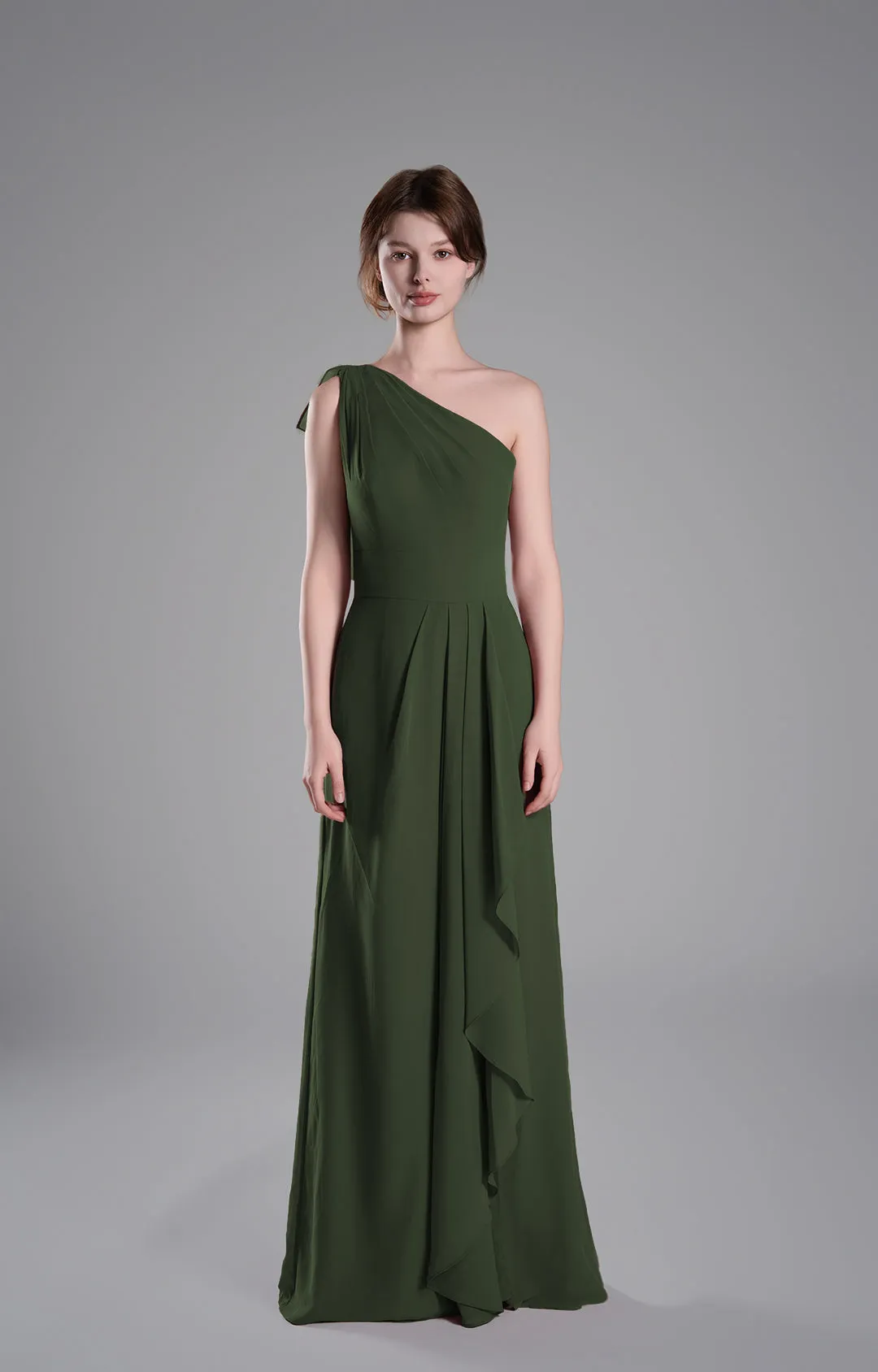 One-Shoulder Layered Drapes Flowing Mini Dresses