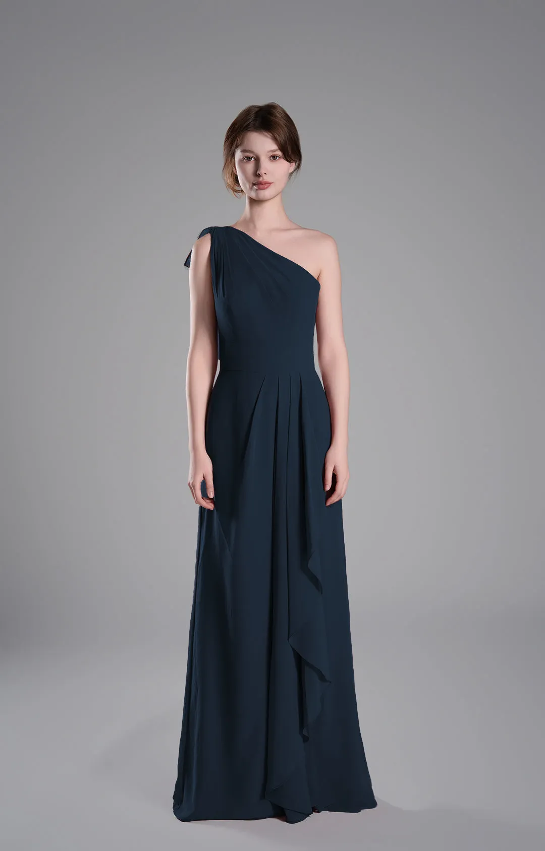 One-Shoulder Layered Drapes Flowing Mini Dresses