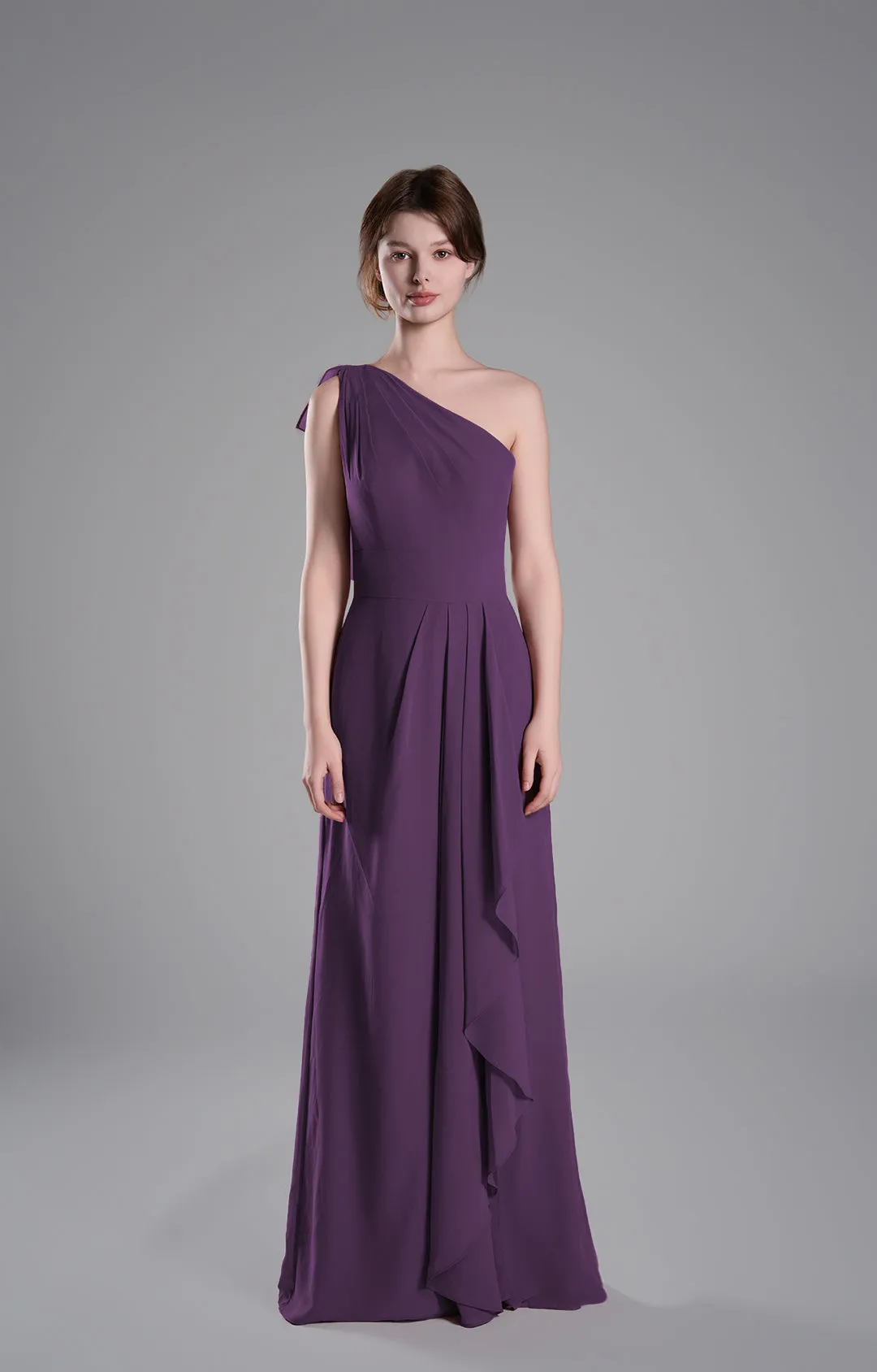 One-Shoulder Layered Drapes Flowing Mini Dresses