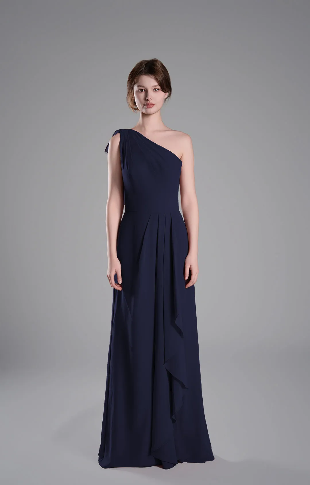 One-Shoulder Layered Drapes Flowing Mini Dresses