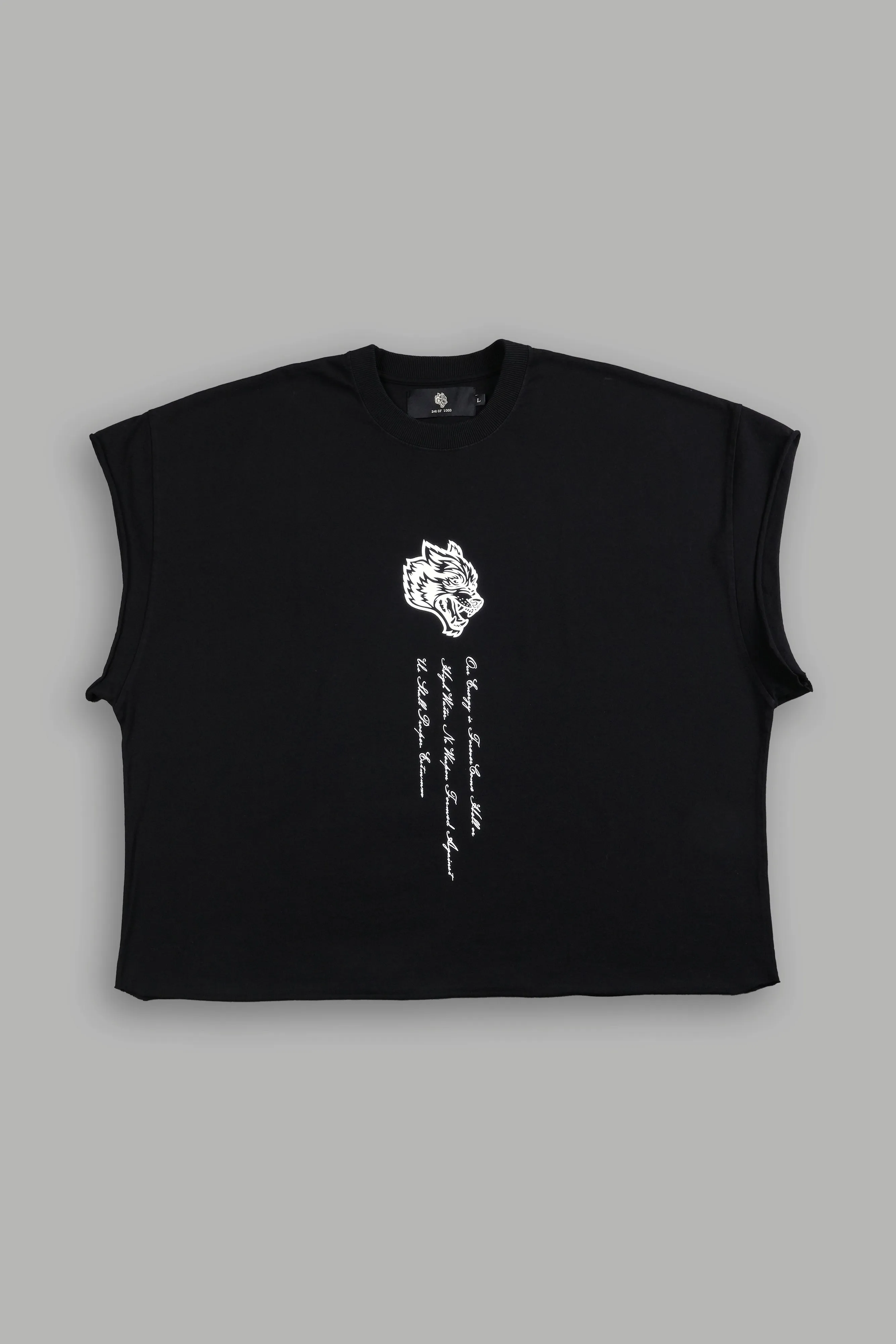 Ragnarok "Grunge" Cut Off Tee in Black