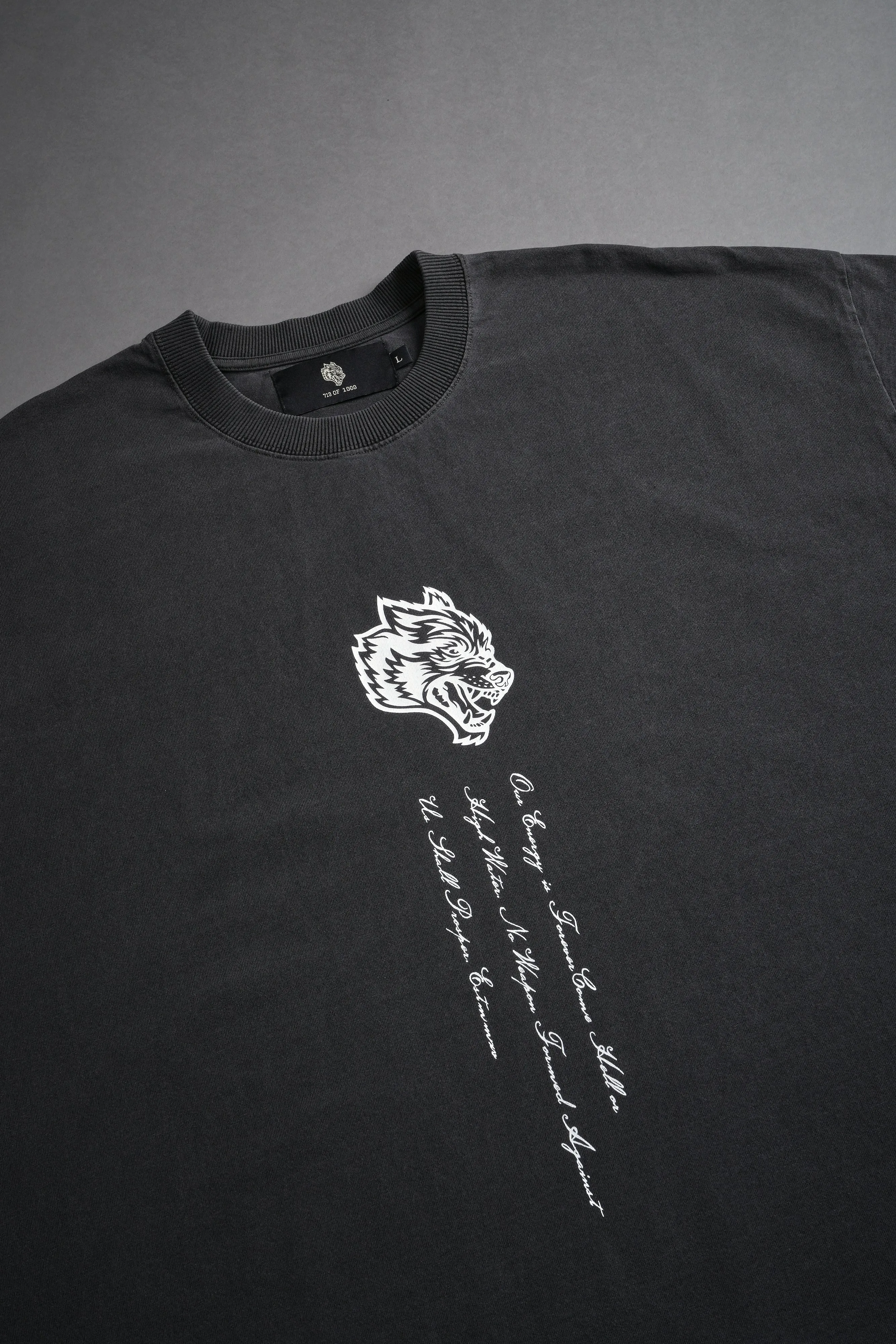 Ragnarok "Grunge" Cut Off Tee in Wolf Gray