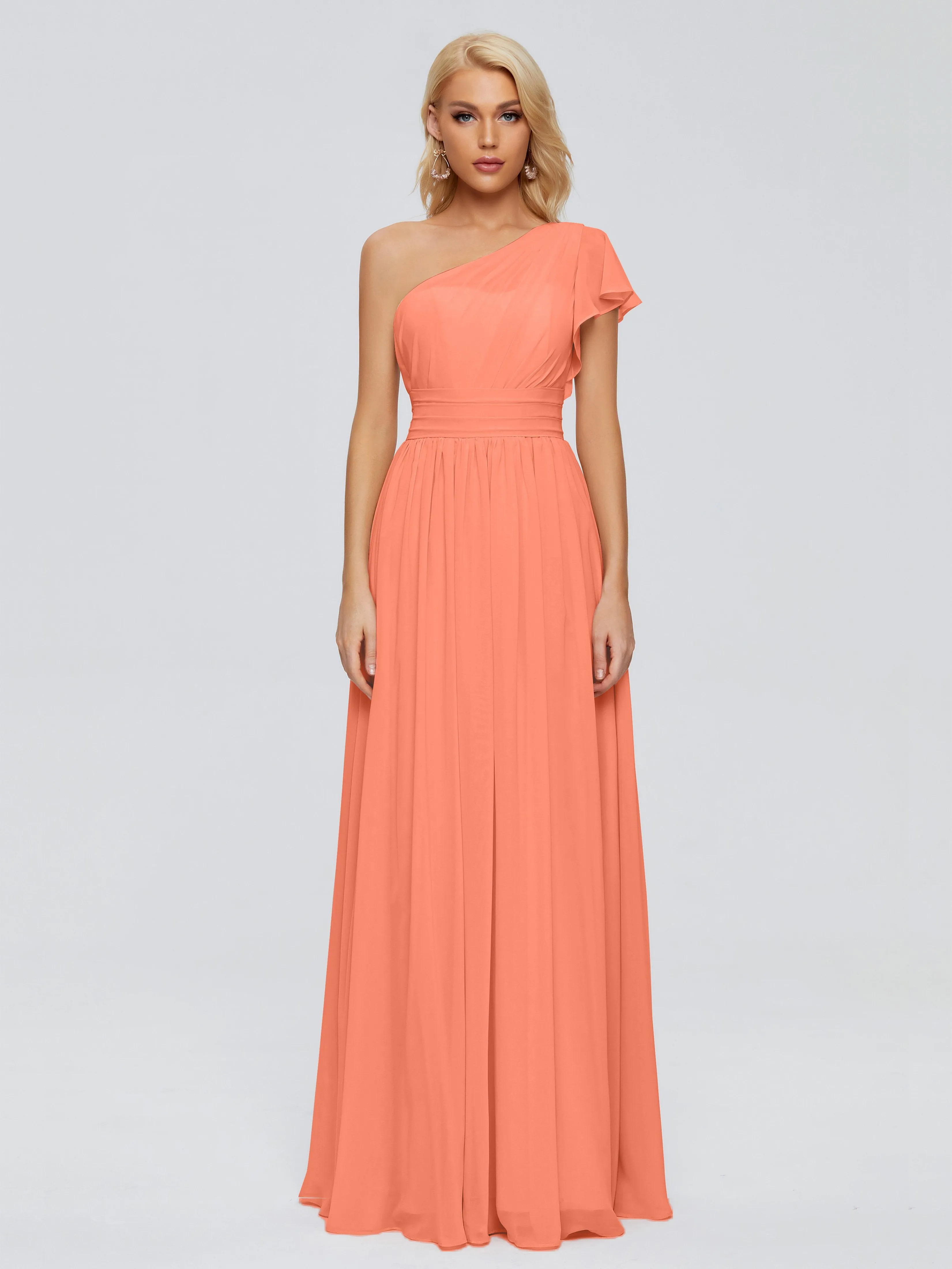 Rylee One Shoulder Chiffon Bridesmaid Dresses
