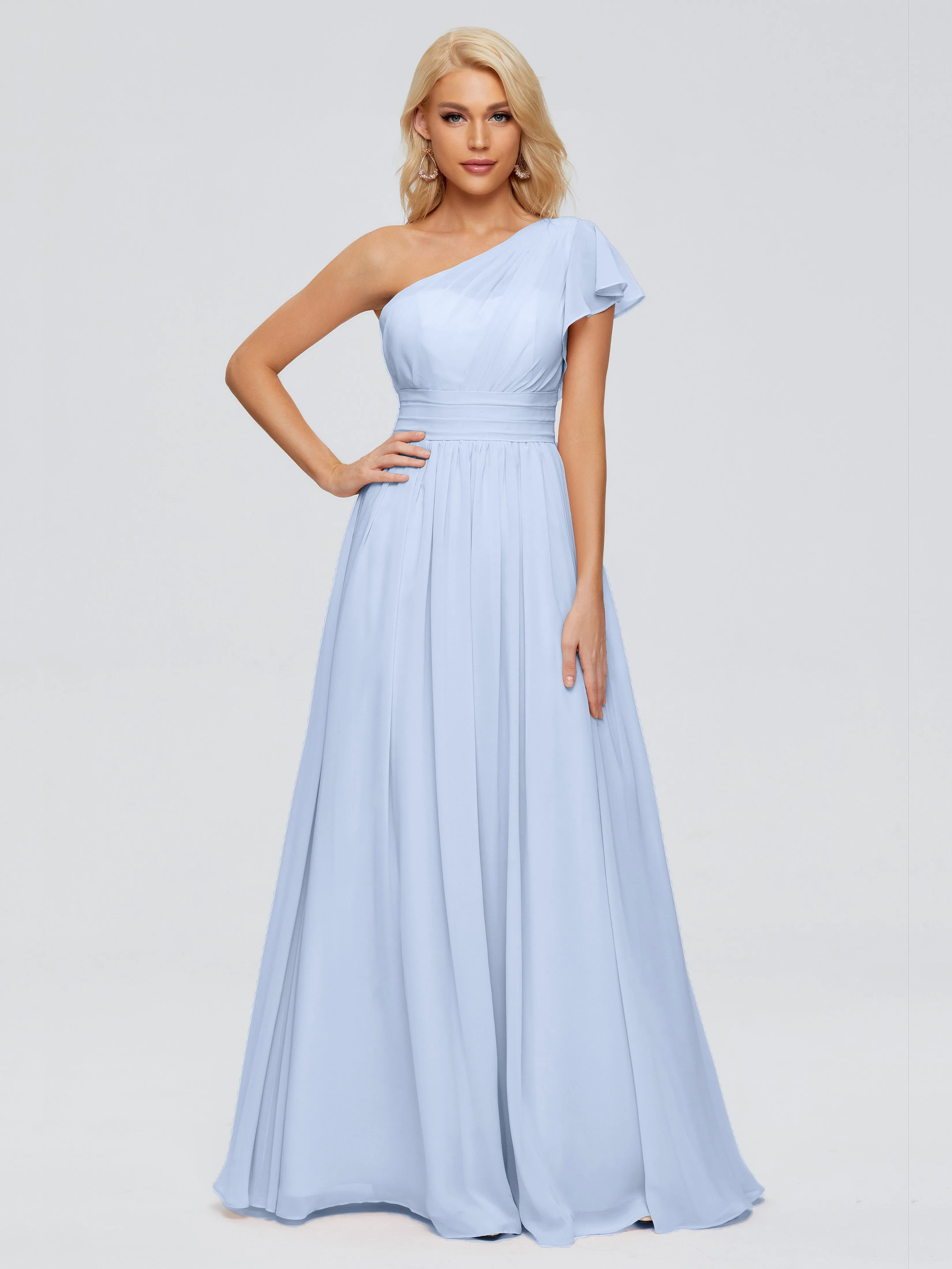 Rylee One Shoulder Chiffon Bridesmaid Dresses