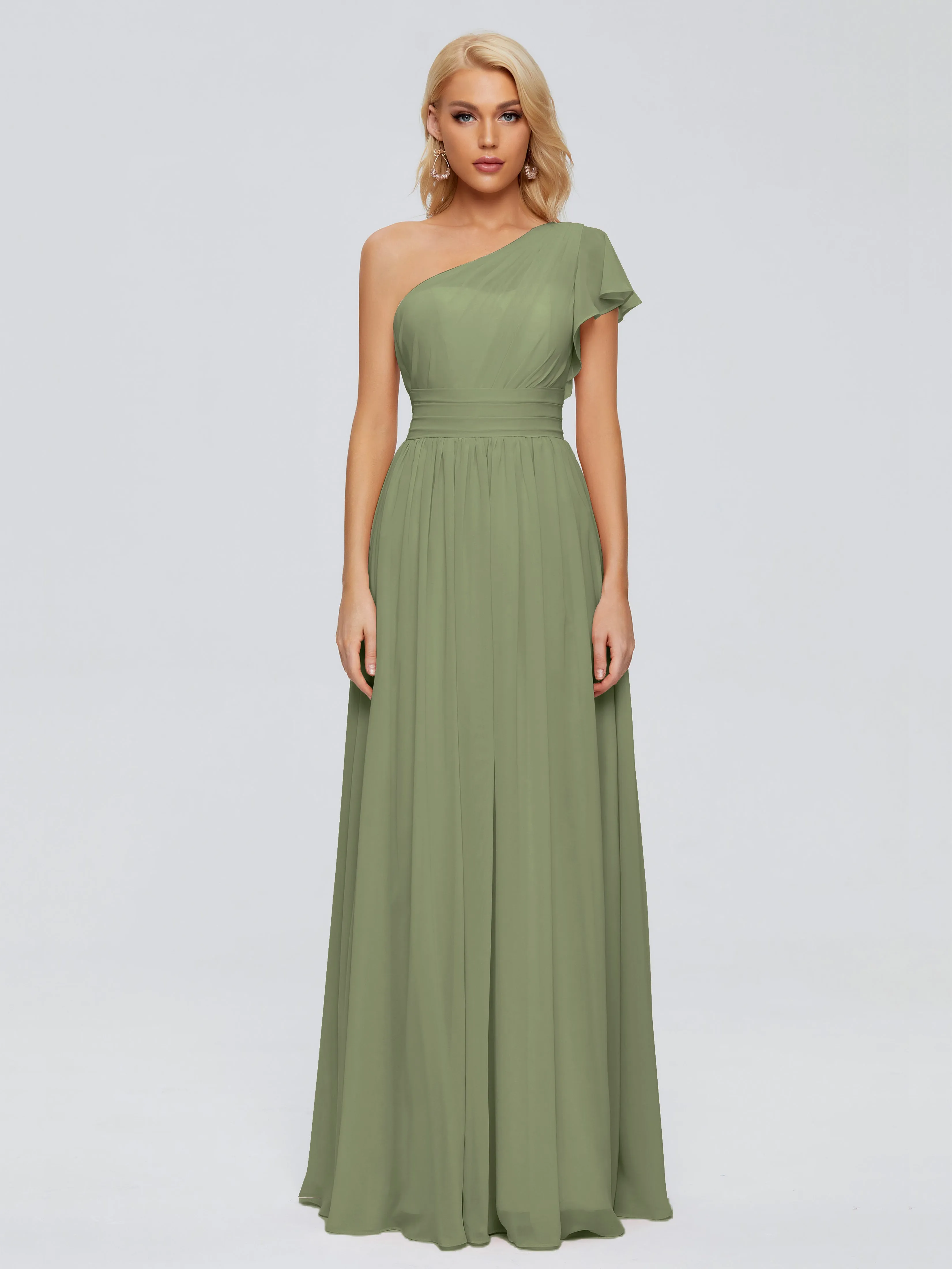 Rylee One Shoulder Chiffon Bridesmaid Dresses