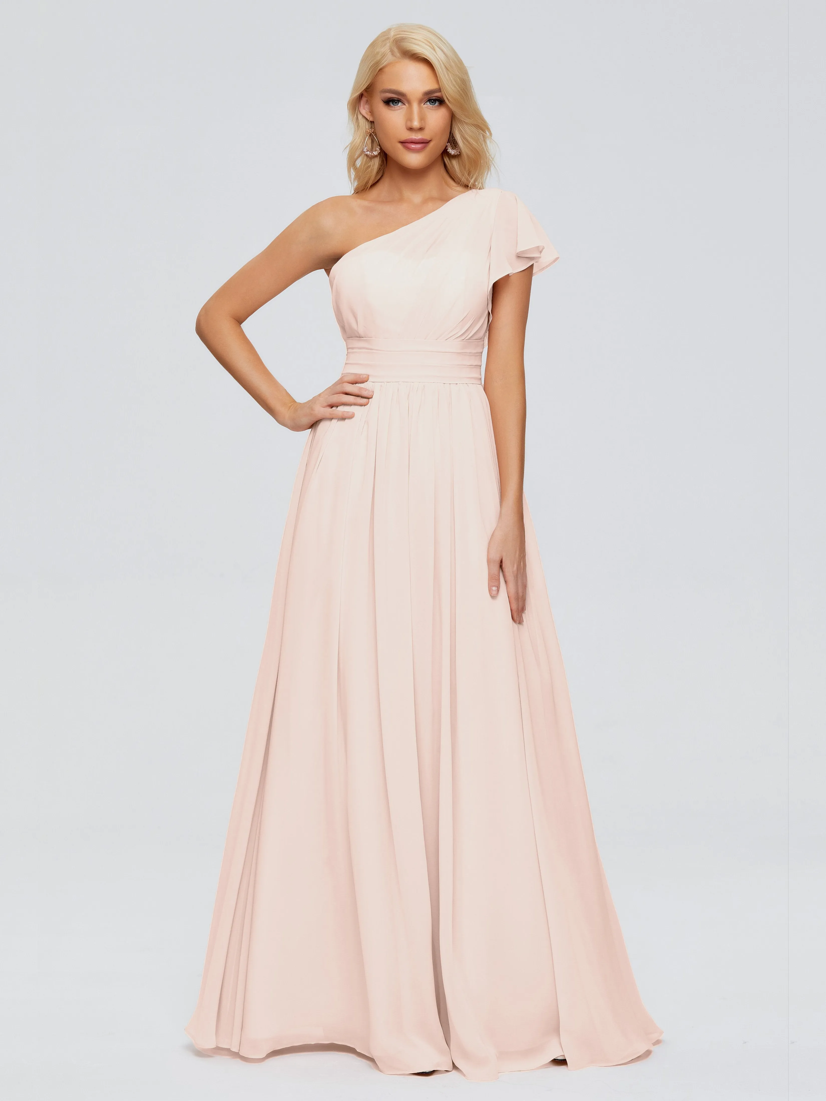 Rylee One Shoulder Chiffon Bridesmaid Dresses