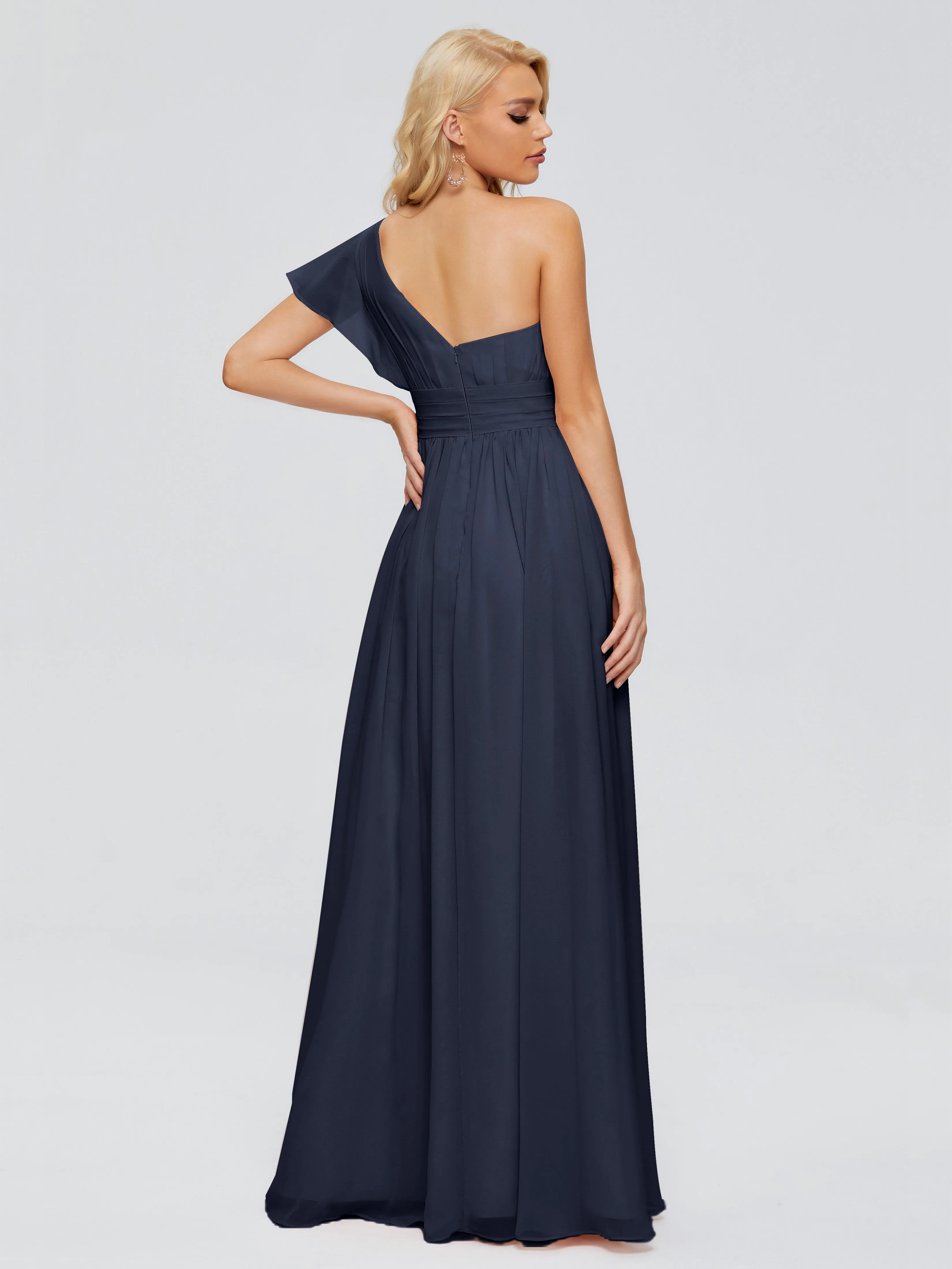 Rylee One Shoulder Chiffon Bridesmaid Dresses