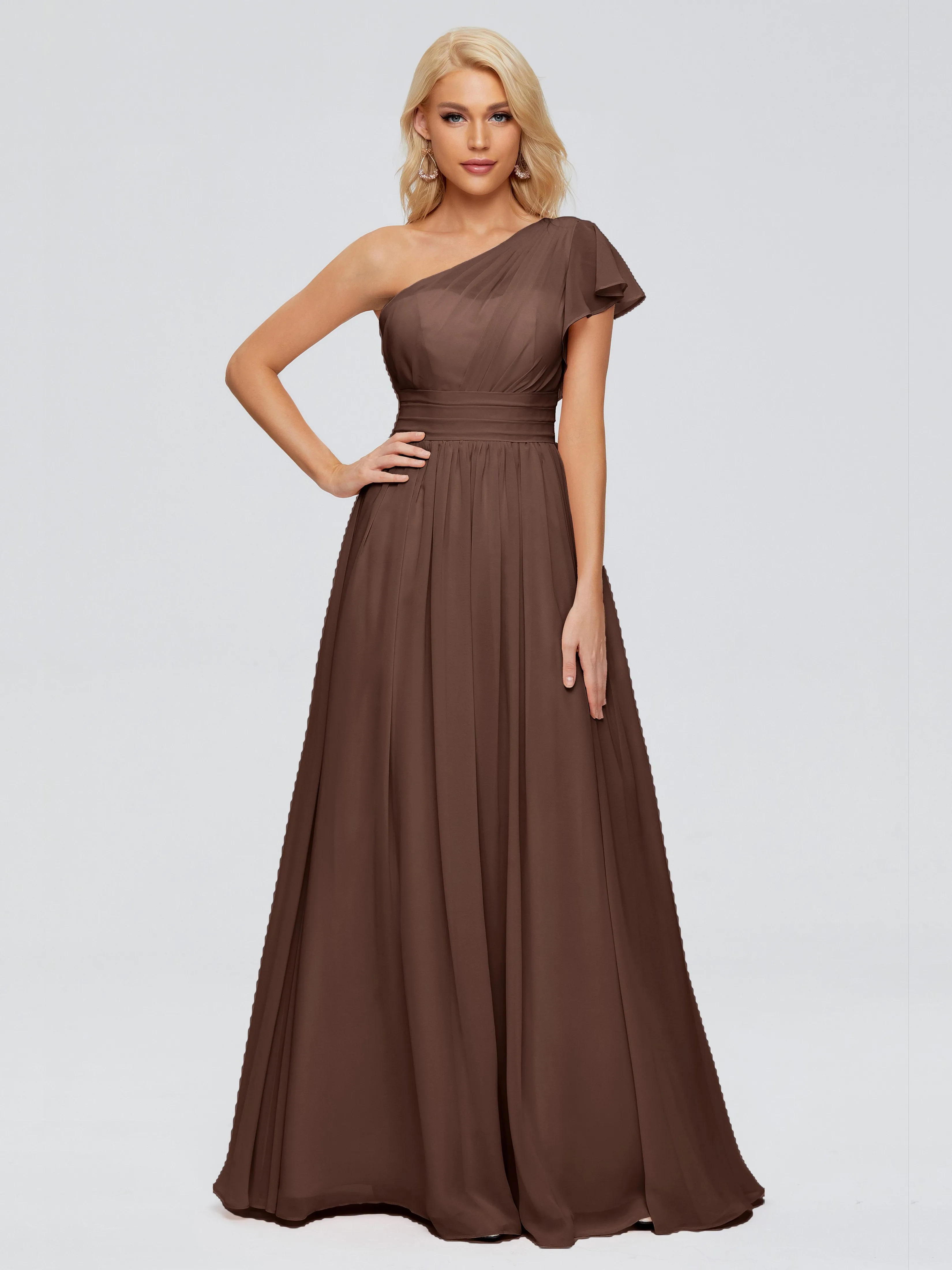 Rylee One Shoulder Chiffon Bridesmaid Dresses