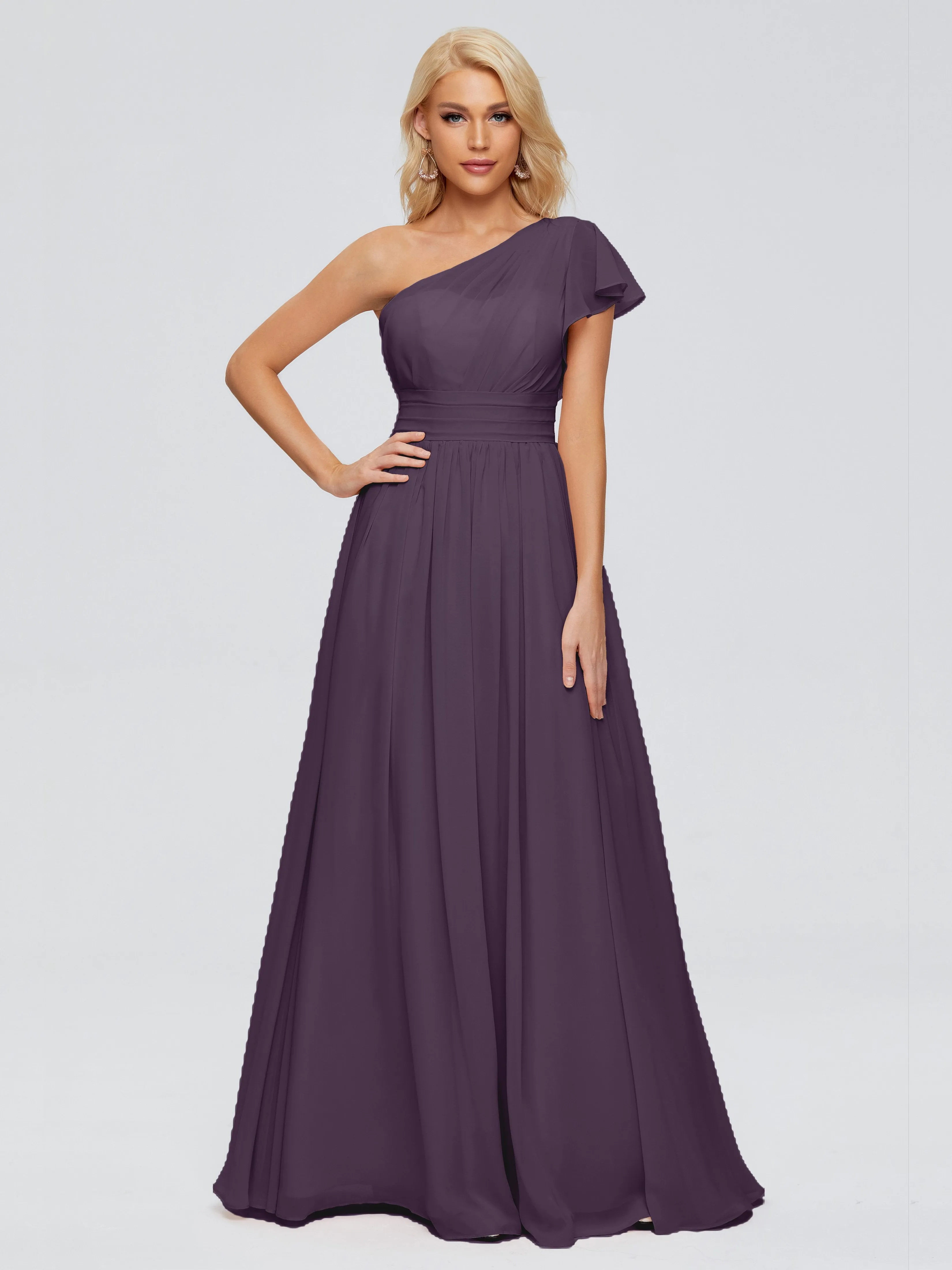 Rylee One Shoulder Chiffon Bridesmaid Dresses