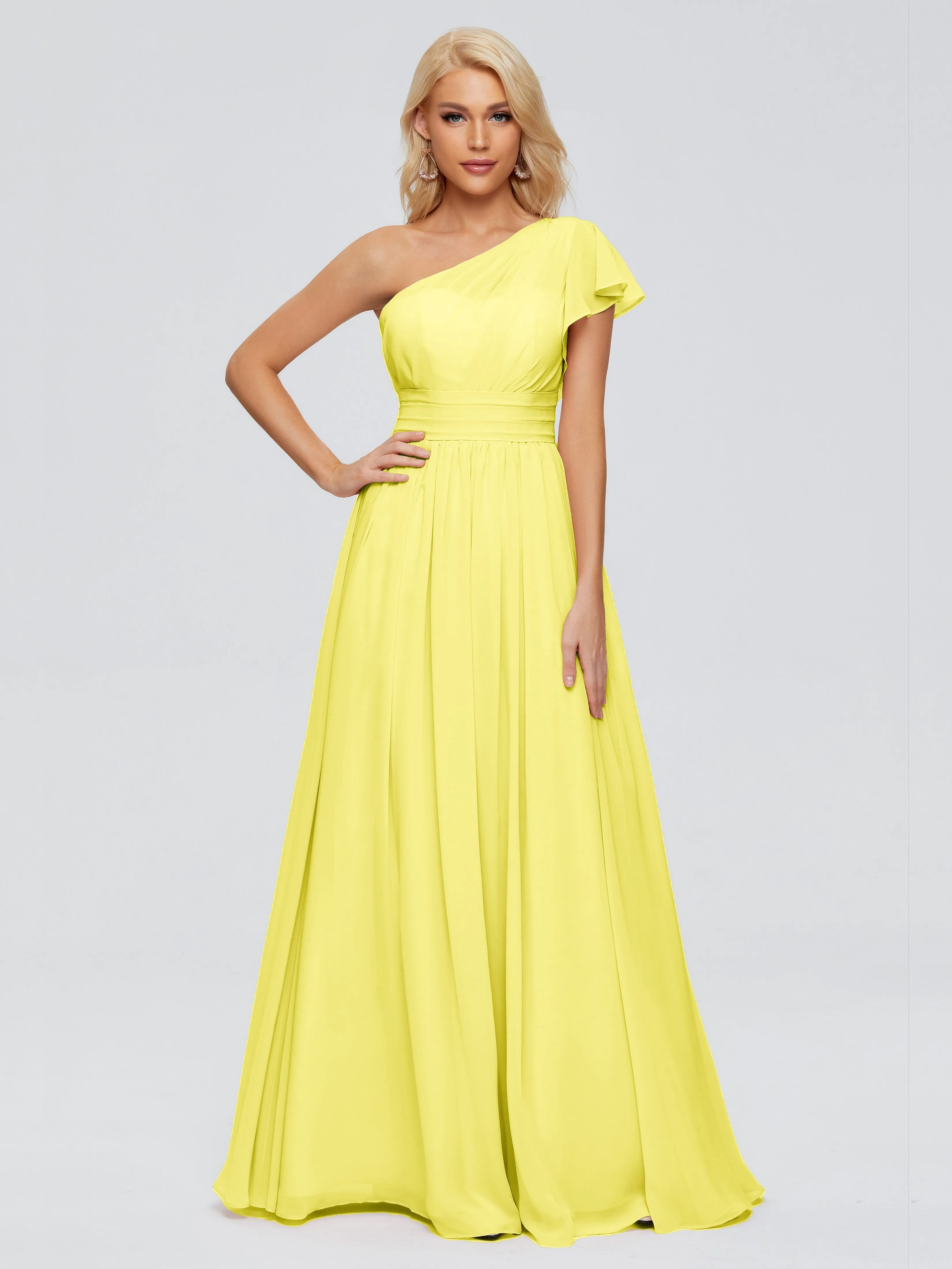 Rylee One Shoulder Chiffon Bridesmaid Dresses